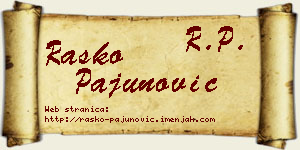 Raško Pajunović vizit kartica